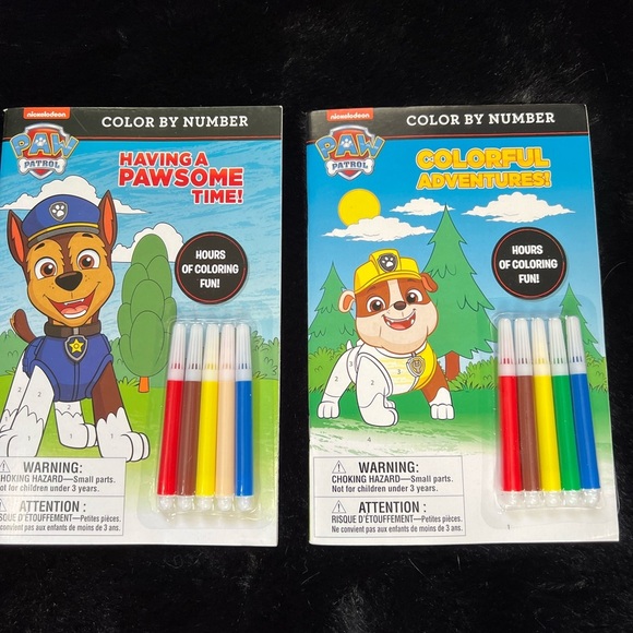 PAW Patrol Color by Number Books with Markers (Set of 2) - Fun Kids Activity Set - Picture 3 of 6